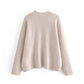Sweet little girl jacquard cute wind loose knit sweater  7410