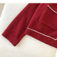 Soft Hong Kong Style crew neck button cardigan  5847