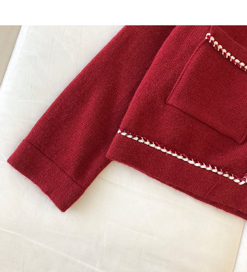 Soft Hong Kong Style crew neck button cardigan  5847