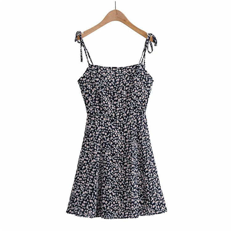 Robe fleurie sexy dos nu de style vacances 7093