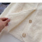 Korean simple casual French retro single breasted long sleeved top  5995