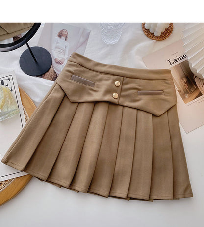 Design Sense personalisierter A-förmiger schmaler Rock mit hoher Taille 5535