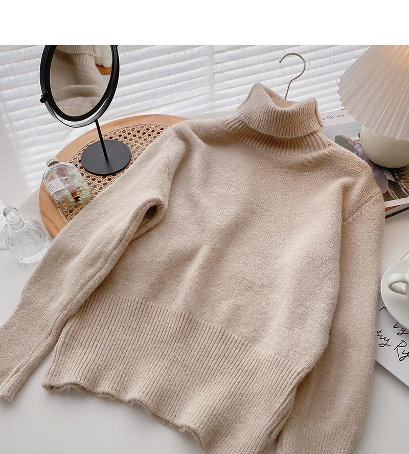 Korean version lazy temperament thin loose Pullover long sleeve top  5932