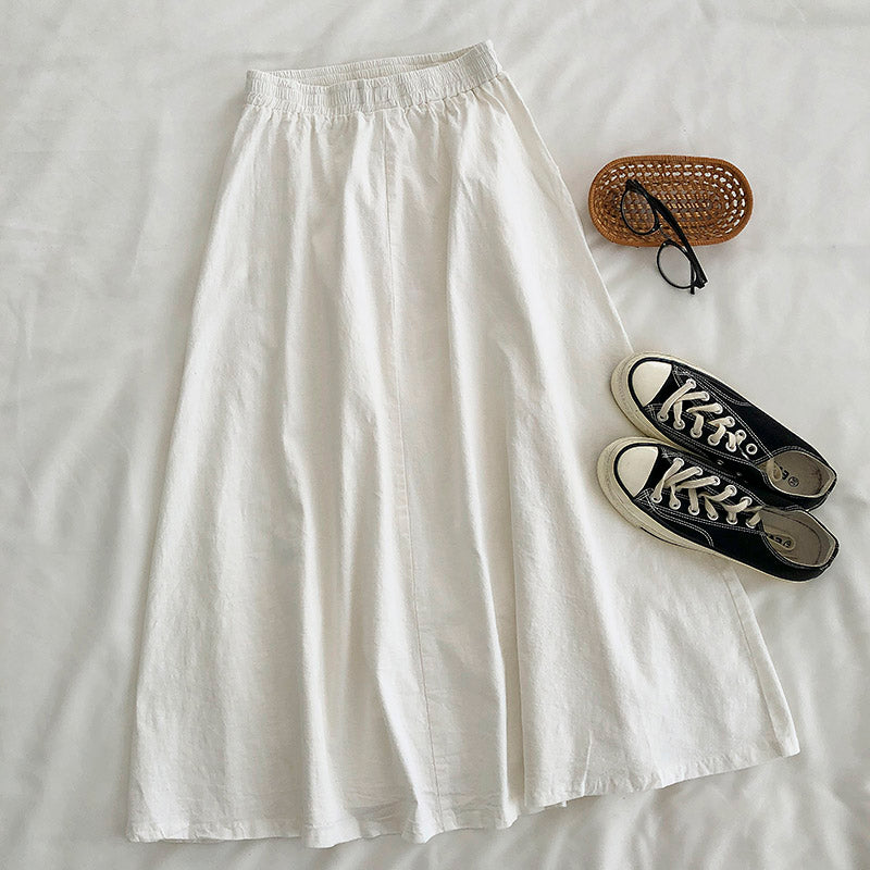 New Korean version Harajuku BF port style retro tooling medium length skirt  5672