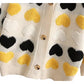 Manteau cardigan en maille ample jacquard Love 7319