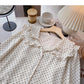 Baby collar lace design aging shirt  6407