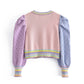 Fruit love embroidered knitted cardigan sweater coat  7310