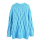 Long sweater with hole decoration  7507