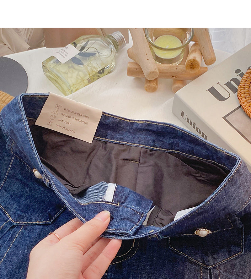 New Korean casual versatile high waist A-line short skirt trend  5585