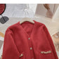 Korean small pocket chain design personalized fashionable V-neck top  6154