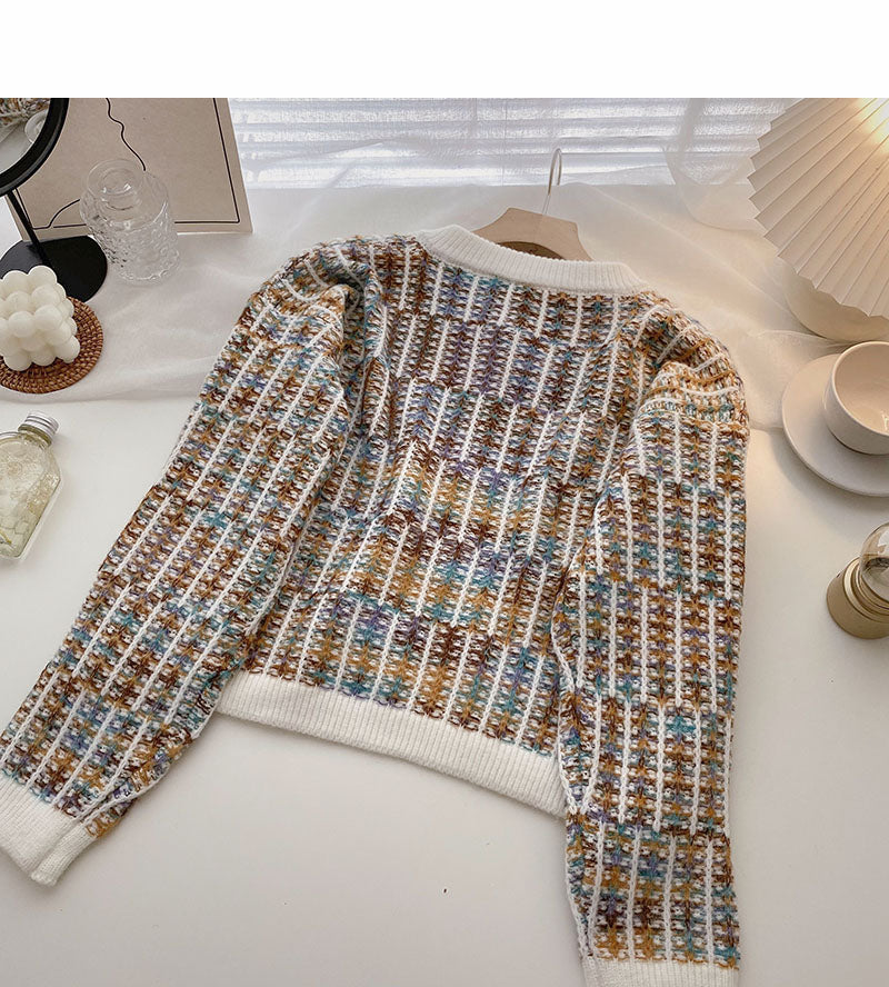 Design casual retro contrast coat  5890