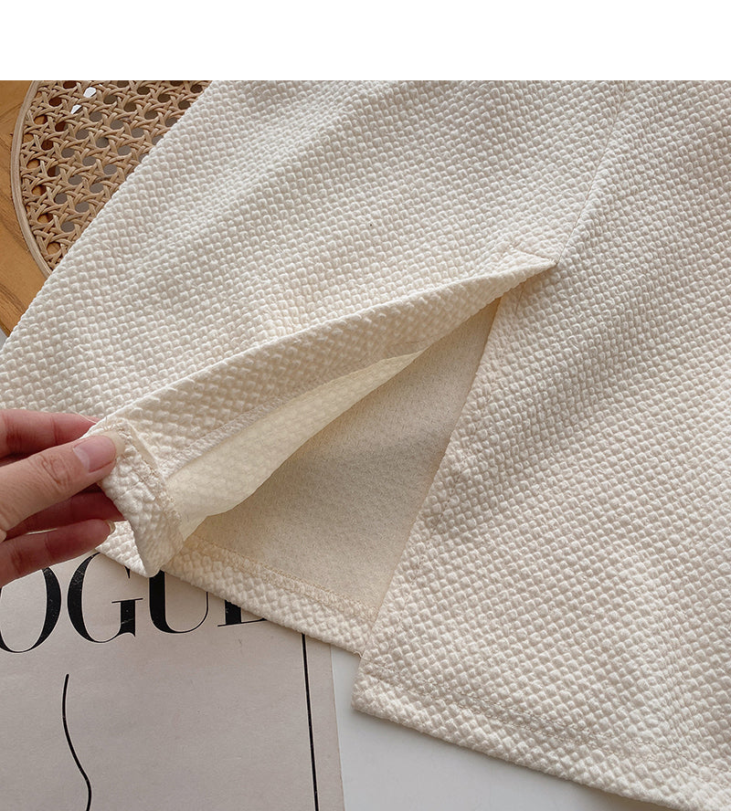 Elastic and versatile fashion temperament, thin split A-line skirt  5827