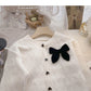 Single breasted Vintage crew neck sweater coat  6192