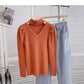 Design sense personalized sweater stand collar top  6520