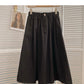 Hong Kong style high waist medium length A-shaped umbrella skirt  5830