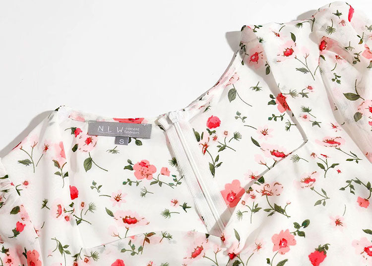 Elegantes, süßes, retrofrisches bedrucktes Kleid 7059