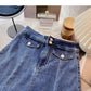 Retro-Rock im Hongkong-Stil, einfach, schmal, hohe Taille, Mode 5669