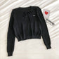 Neues koreanisches Casual-Ins-Faul-Langarm-Pullover-Top 6476