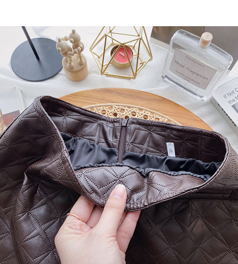 New Korean retro fashion slim A-line skirt  5556