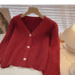 Vintage V-neck slim loose long sleeve knit top  5874