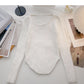 Design sense knitwear short irregular long sleeve top  6614