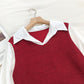 Women's sense of foreign style fake two-piece shirt design  6240