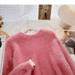 Imitation mink sweater design feeling lazy top  6167