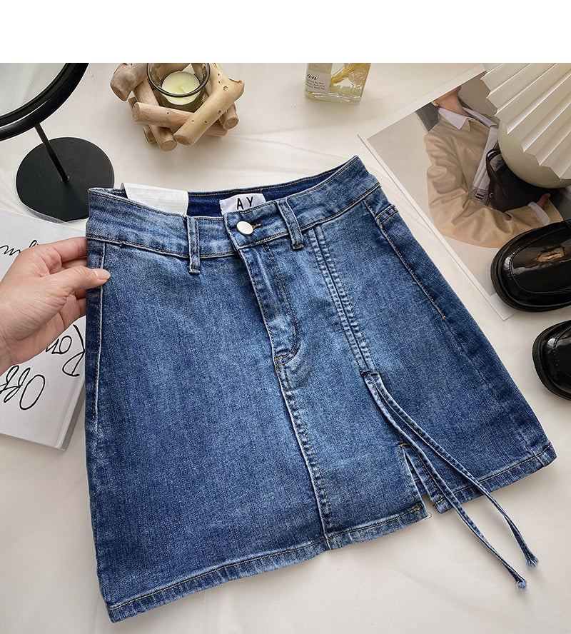 Nouvelle jupe en corde fendue rétro de mode coréenne 5522