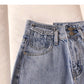 New women's Korean retro Hong Kong cowboy student skirt  5679