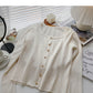 Long sleeve Pullover small square neck sweater  6636