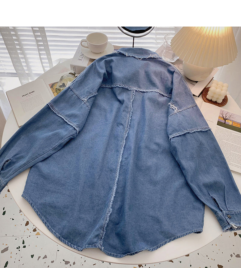 Manteau chemise à poche en laine, modèle à revers, femme 6321