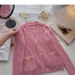 Mohair sweater cardigan gentle V-Neck long sleeve top  6106