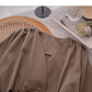 Bandage short design French V-neck blouse  6279