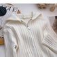 Cardigan Strickmantel mit Kapuze einfarbig kurzes Top 6590