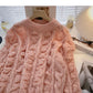 New Korean version lazy and fashionable loose hole long sleeve top  5900