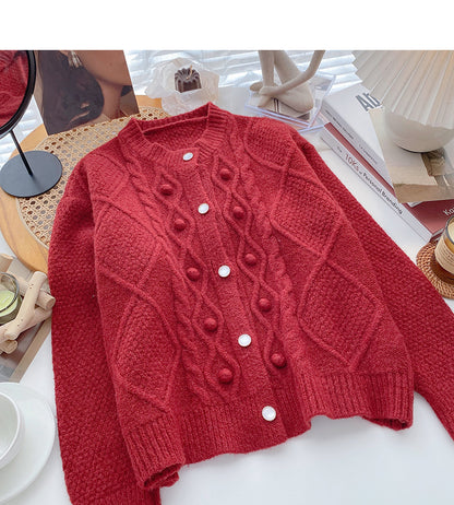 Einfarbiger Top-Design-Pullover im Retro-Stil im koreanischen Stil 5991