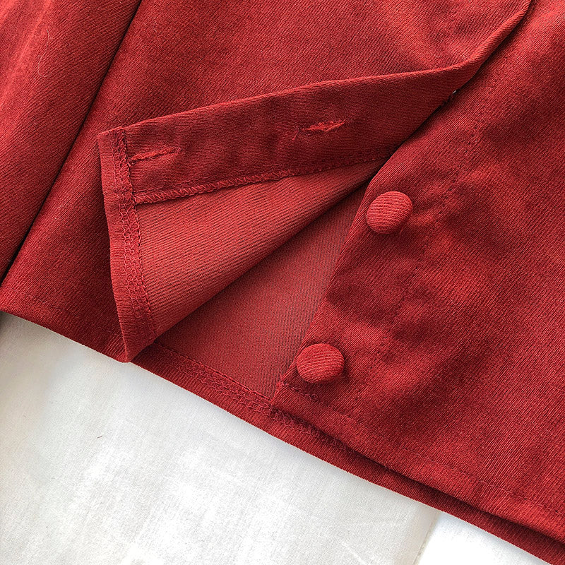 Solid color square neck long sleeve shirt cardigan  6252