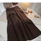 Korean minority design thread knitted high waist skirt  5767