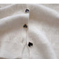 Single breasted Vintage crew neck sweater coat  6192