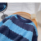 Neues koreanisches lockeres Langarm-Pullover-Oberteil 5896