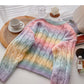A slim tie dyed long sleeved shirt with a sense of minority design  5944