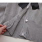 Französischer Pullover mit Laternenärmeln und Schleife 6474