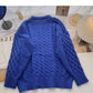 Koreanisches Design, lockere und dünne Textur, vielseitiger Langarmpullover 6147