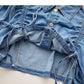 High waist short navel drawcord design long sleeve top  6264