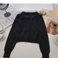 Aging Netz rot kariert kurz Langarm Pullover Top 6446
