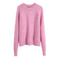 New simple and versatile round neck Pullover long sleeve sweater  7427
