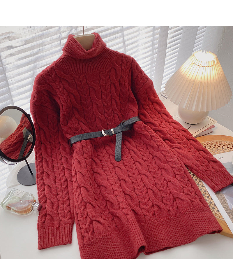 Mittellanger Rollkragenpullover 5953