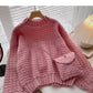 Koreanische Version fauler Wind süßer einfarbiger lockerer Pullover Pullover 5943