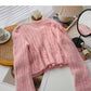 Korean loose V-neck Mohair top  5934