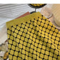 Retro pop versatile Plaid high waist A-line skirt  5751